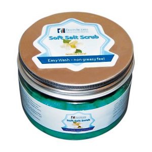 Soft salt scrub with Jasmine extract